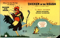 Chicken in the Rough - Fried Chicken Postcard