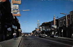 The Business District of Orillia and Lake Couchiching in the Distance Postcard
