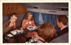 United's DC-6 Mainliner 300 Club-Car Postcard