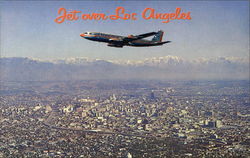 Jet over Los Angeles Postcard