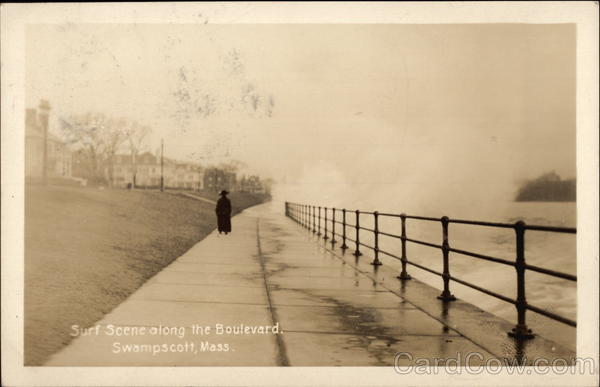 Surf Scene along the Boulevard Swampscott Massachusetts