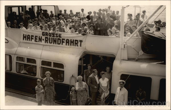 Passengers on Tour Boat Hamburg Germany