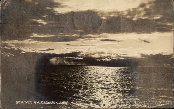 Sunset on Cedar Lake Wisconsin
