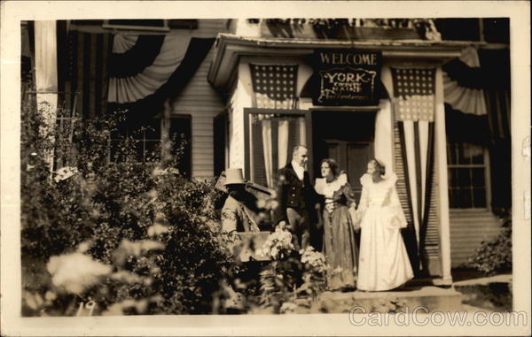 People In Front of Home York Maine