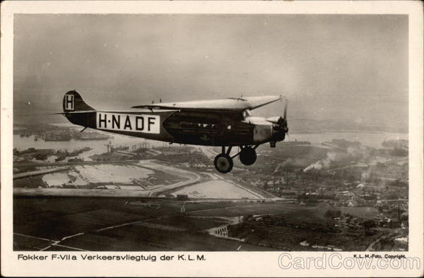 Fokker F-VIIa Verkeersvliegtuig der K.L.M Aircraft