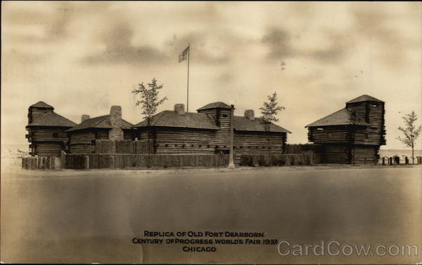 Replica of Old Fort Dearborn, Century of Progress World's Fair 1933 Chicago Illinois