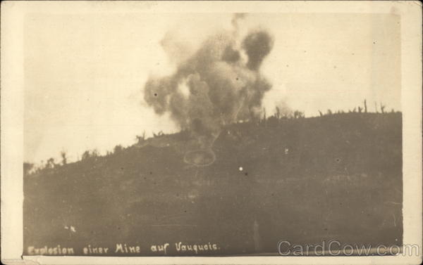 Explosion Einer Mine Auf Vauquois France