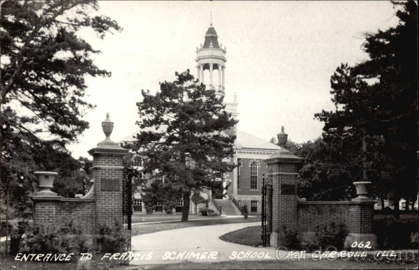 Entrance to Francis Schimer School Mount Carroll Illinois