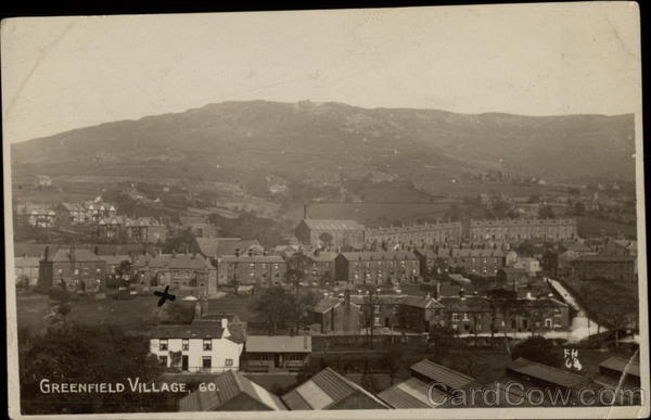 View of Greenfield Village, Saddleworth, Oldham Manchester England