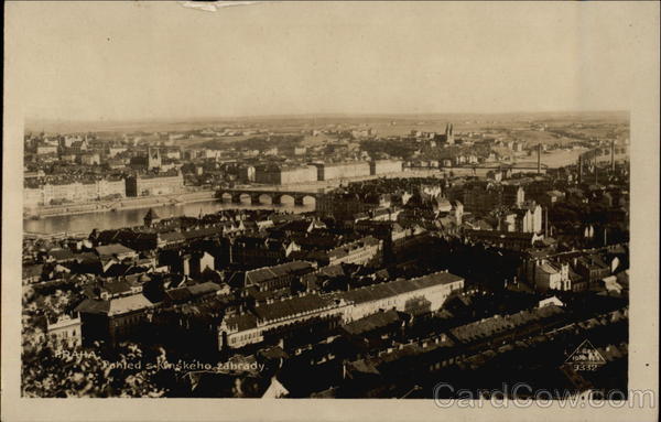 Aerial View of City Prague Czech Republic Eastern Europe