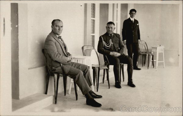 Three Men on Porch Political