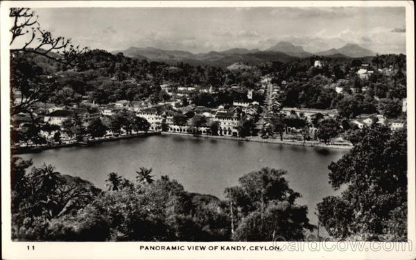 Panoramic View of City Kandy Ceylon Southeast Asia