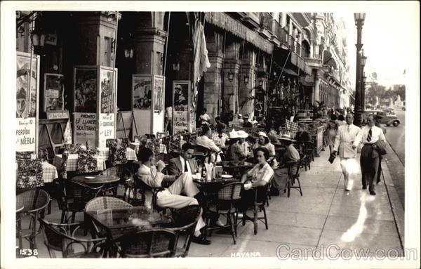 Street Cafe Scene Havana Cuba