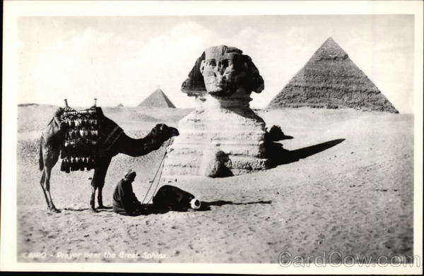 Sphinx and Pyramids Giza Egypt Africa