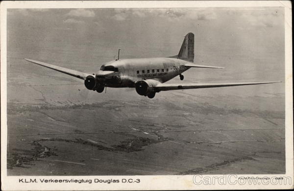 KLM Verkeersvliegtuig Douglas DC-3 Aircraft