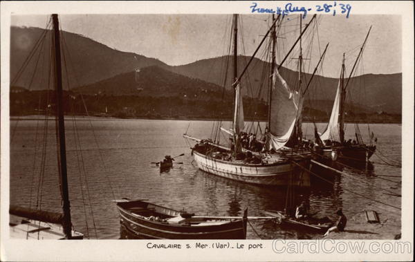 View of Port and Boats Cavalaire-sur-Mer France