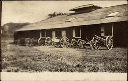 Canons In Front of Building Postcard