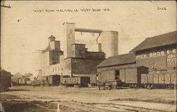 West Bend Malting Co Wisconsin Postcard Postcard