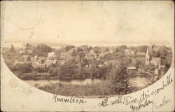 View of Town from Hill Postcard