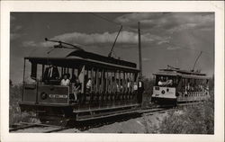 Two trolley cars Two trolley cars