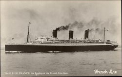 The Ile De France, the Flagship of the French Line Fleet Postcard