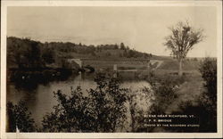 C.P.R. Bridge and River Richford, VT Postcard Postcard