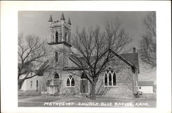 Methodist Church Blue Rapids, KS Postcard Postcard