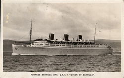 Furness Bermuda Line Q.T.E.V. "Queen of Bermuda" Postcard