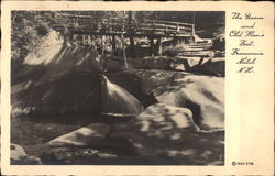 The Basin and Old Man's Foot Franconia Notch, NH Postcard Postcard