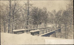 Snow Covered Bridge Postcard
