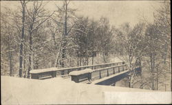 Snow Covered Bridge Milwaukee, WI Postcard Postcard