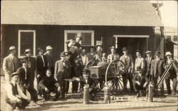 Fire Fighters and Equipment Postcard