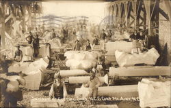 Interior of Cutting Shed, NCG Corp Postcard