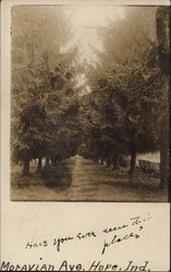 Moravian Avenue Hope, IN Postcard Postcard