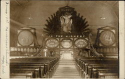 Church Interior Hope, IN Postcard Postcard