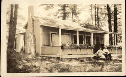 Couple on Porch of Home Family Portaits Postcard Postcard