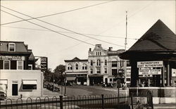 Station Square as viewed from RR Station Rutherford, NJ Postcard Postcard