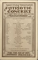 Souvenir Programme, Patriotic Concert Postcard