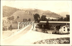 Bridges Over River Postcard