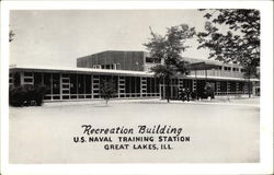 Recreation Building, US Naval Training Station Postcard