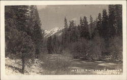 Merced River and Mt. Raymond Bass Lake, CA Postcard Postcard