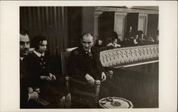 People on Balcony Postcard