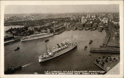 RMS Mariposa and RMS Strathnaver Sydney, NSW Australia Postcard Postcard