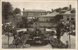 Butchart's Gardens - The Italian Gardens and Residence Victoria, BC Canada British Columbia Postcard Postcard