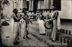 Tamil Musicians Sri Lanka Southeast Asia Postcard Postcard