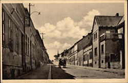 View of Street in Town of Březové Hory Postcard