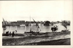 The Luxor Temple seen from the Nile Postcard