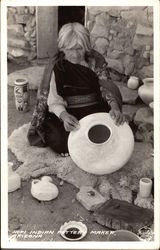 Hopi Indian Pottery Maker Arizona Postcard Postcard