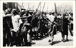 Forming the Homeguard for a Parade Africa Postcard Postcard