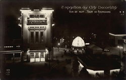 Exposition des Arts Decoratif, Vus de Nuit-Tour de Bourgogne Paris, France 1925 Exposition des Arts Decoratifs Postcard Postcard